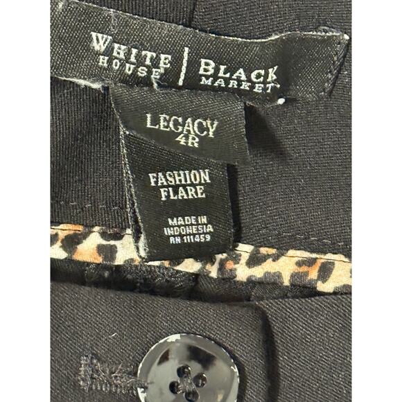White House Black Market Legacy Fashion Flare Black Pants, 4R - Picture 5 of 6